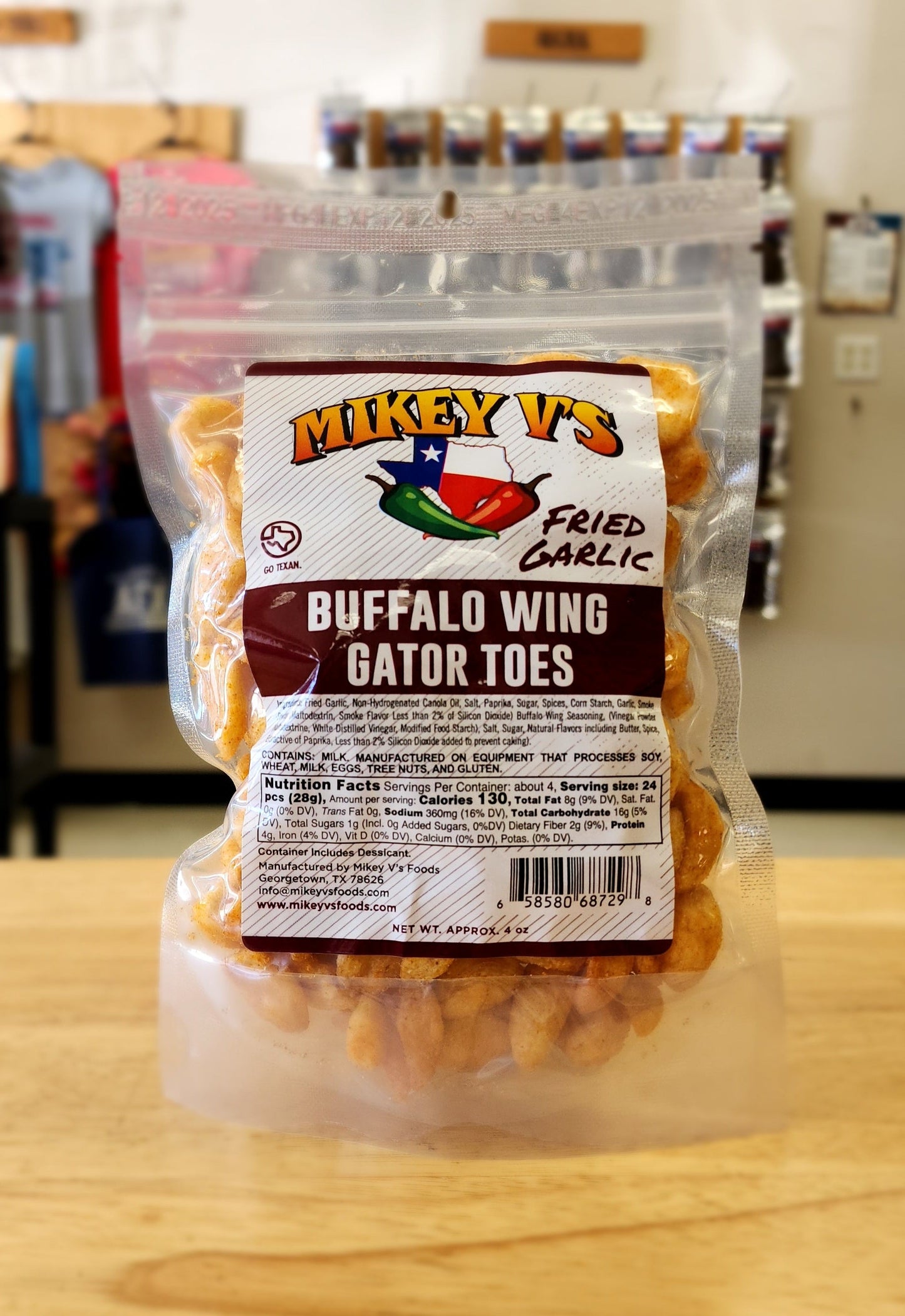 Mikey V's - Buffalo Wing Gator Toes (Fried Garlic) (12 pack)