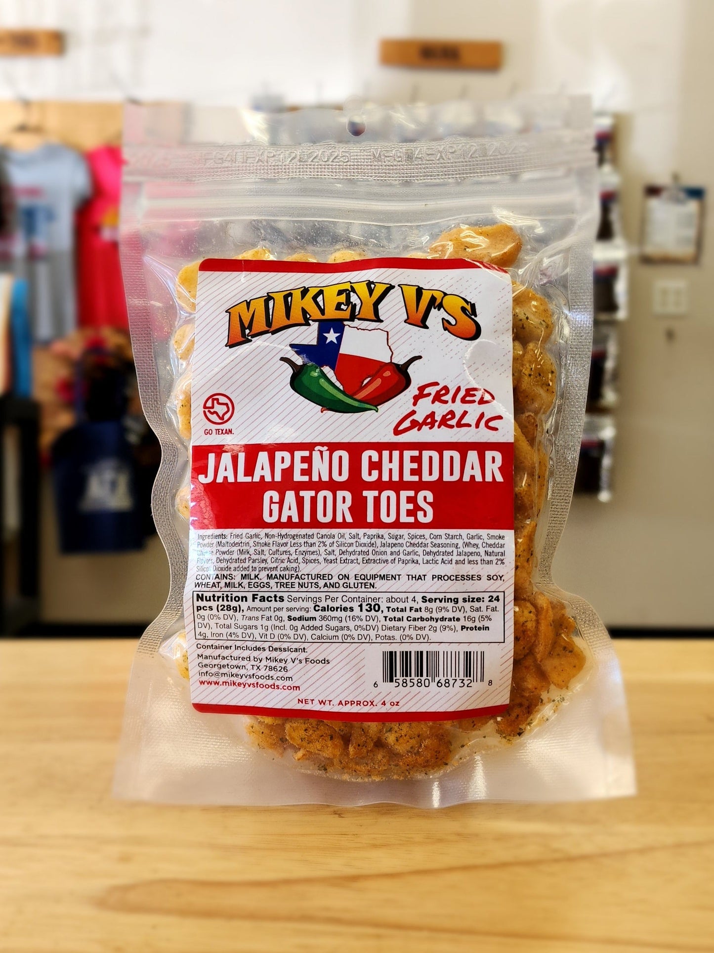 Jalapeño Cheddar Gator Toes (Fried Garlic) (12 pack)