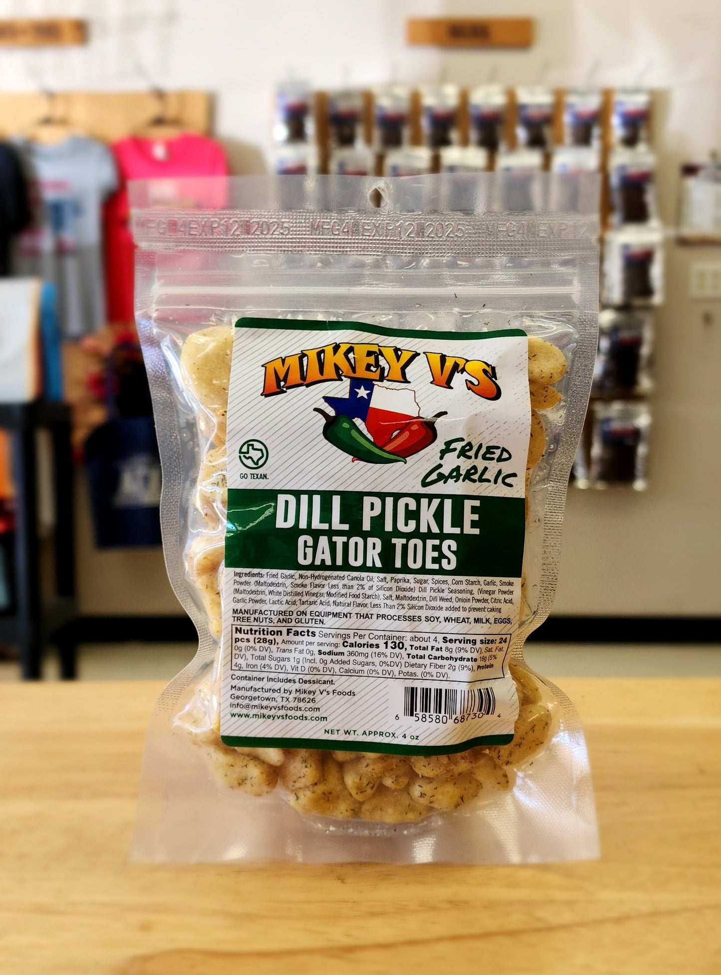 Dill Pickle Gator Toes (Fried Garlic) (12 pack)