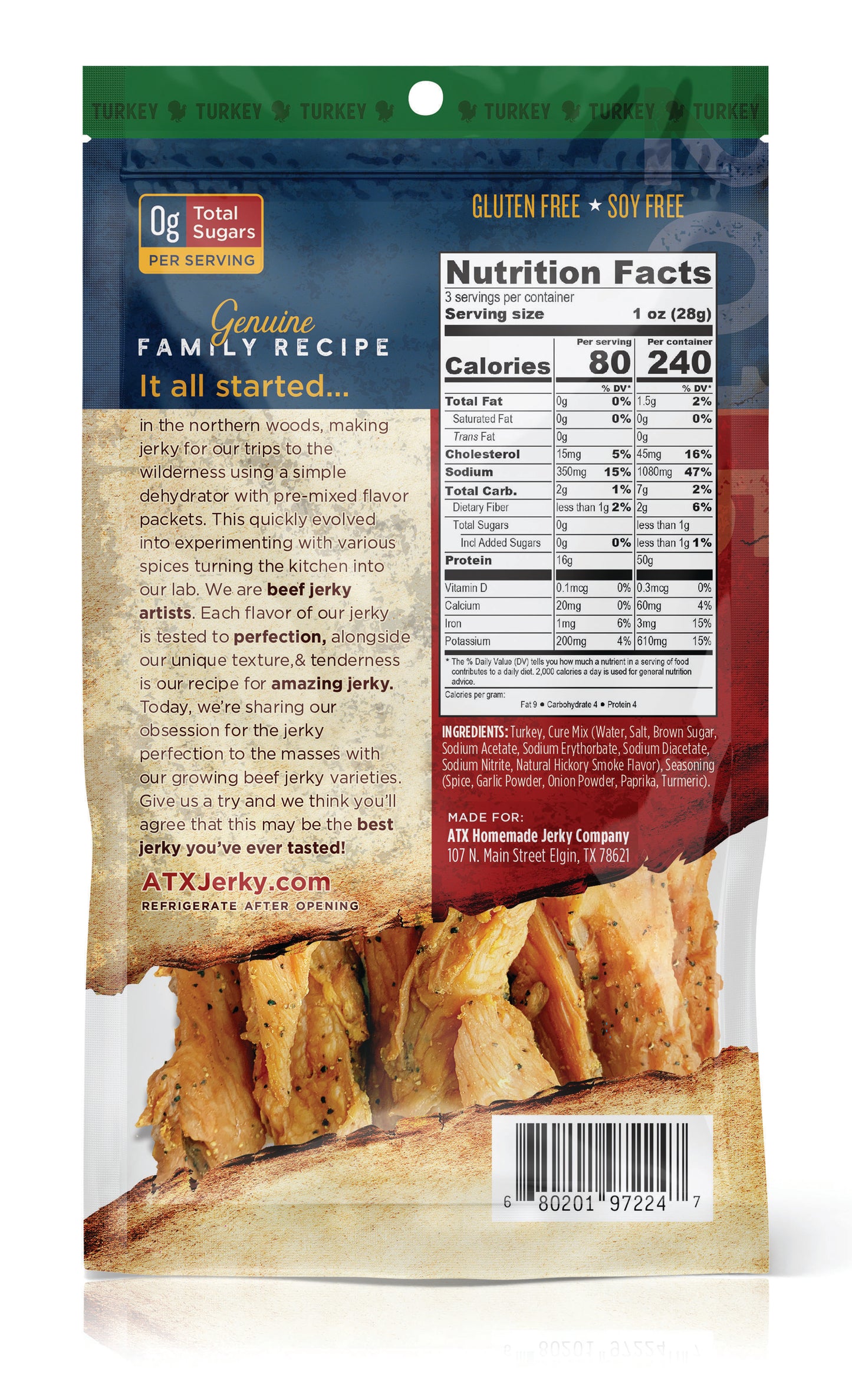 Peppered Turkey Jerky (12 pack)