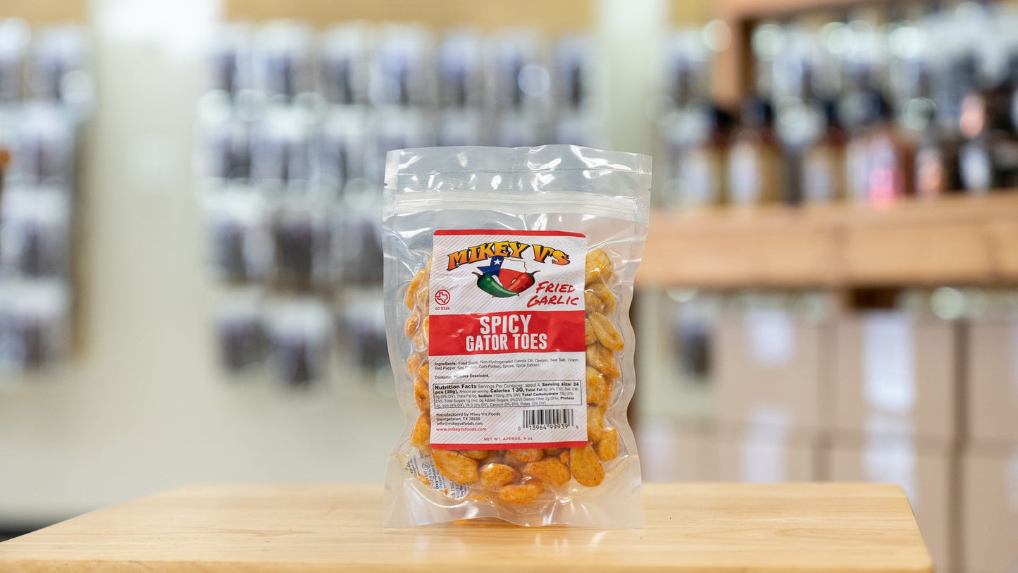 Mikey V's - Spicy Gator Toes (Fried Garlic) (12 pack)